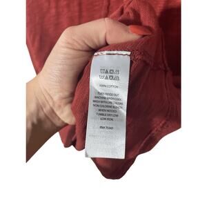 C&C California Women's Burnt Red Cotton Closet Staple Blouse Small